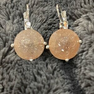 New! Chic natural Peach stone Earrings
